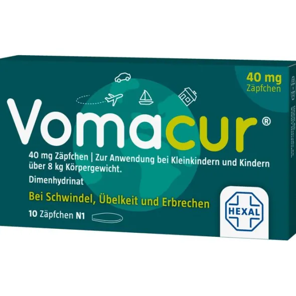 VOMACUR 40 Suppositorien 10 St