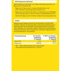 WEPA Magnesium 400 DEPOT+B6 Tabletten 60 St