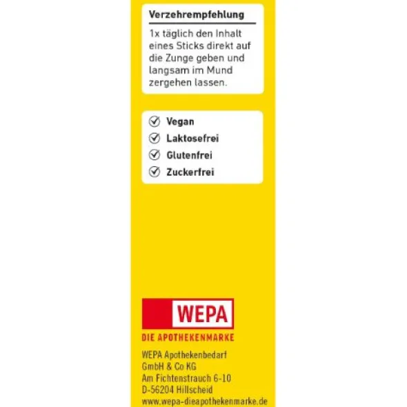 WEPA Magnesium Direkt Sticks 20 St