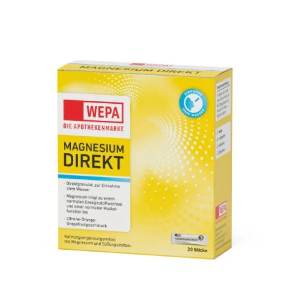WEPA Magnesium Direkt Sticks 20 St