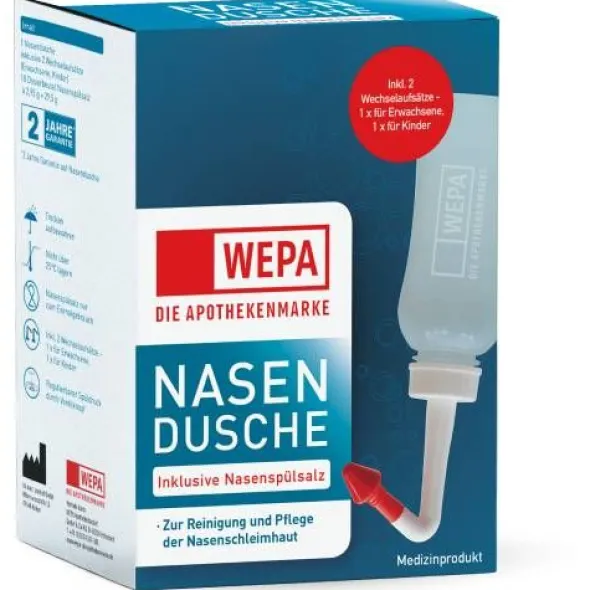 WEPA Nasendusche mit 10x2,95 g Nasenspülsalz 1 P