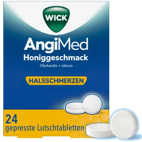 WICK AngiMed Honiggeschmack 5 mg/1 mg Lutschtabl. 24 St