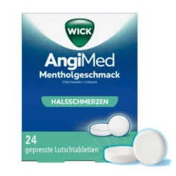 WICK AngiMed Mentholgeschmack 5 mg/1 mg Lutschtab. 24 St