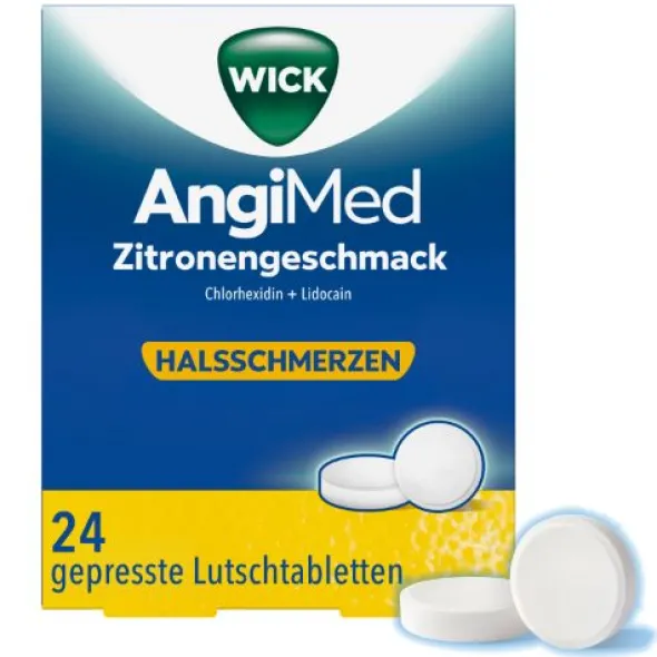 WICK AngiMed Zitronengeschmack 5 mg/1 mg Lut.-Tab. 24 St