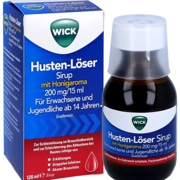 WICK Husten-Löser Sirup mit Honigaroma 200mg/15ml 120 ml