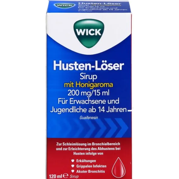 WICK Husten-Löser Sirup mit Honigaroma 200mg/15ml 120 ml