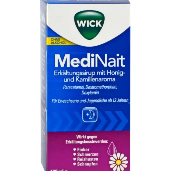 WICK MediNait Erkält.Sirup m.Honig-u.Kamillenaroma 120 ml