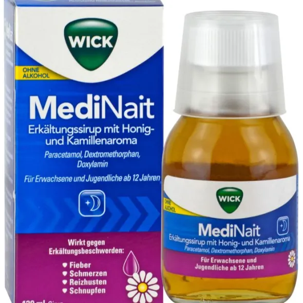 WICK MediNait Erkält.Sirup m.Honig-u.Kamillenaroma 120 ml