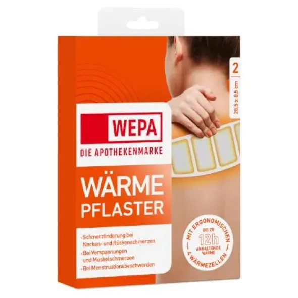WÄRMEPFLASTER Nacken/Rücken 8,5x28,5 cm WEPA 2 St