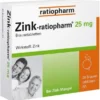 ZINK-RATIOPHARM 25 mg Brausetabletten 20 St
